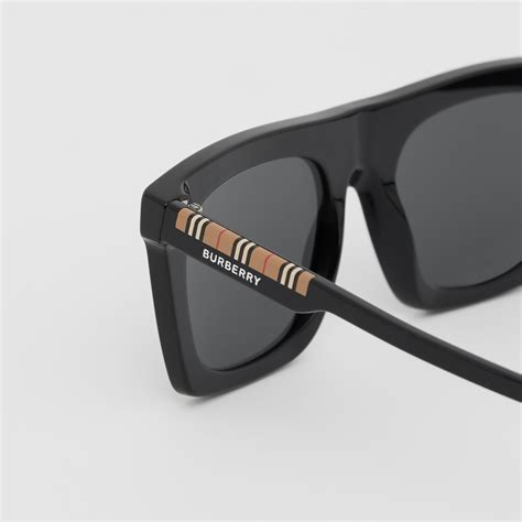 burberry glasses steipes|Icon Stripe Sunglasses in Black .